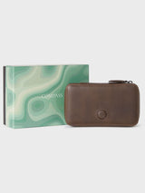 Next Osprey London Brown The Compass Leather Tech Pouch Wallet- Buy online at McGrocer