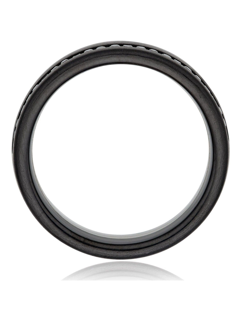Beaverbrooks Black Platinum and Zirconium Diamond Wedding Ring