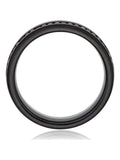 Beaverbrooks Black Platinum and Zirconium Diamond Wedding Ring