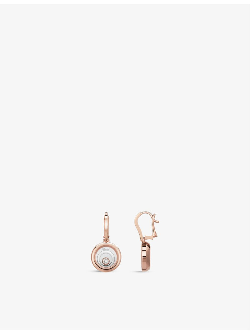 Chopard Happy Spirit diamond earrings 18ct white-gold 0.19ct (British brand)