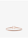 Tiffany T rose gold mother of pearl bracelet, imported from the UK