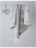 The Little White Company elephant print woven baby blanket - British product