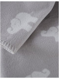 The Little White Company elephant print woven baby blanket - British product