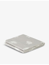 selfridges The Little White Company Elephant-print Woven Cellular Baby Blanket- Buy online at McGrocer