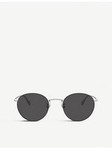 selfridges Oliver Peoples Coleridge Sun OV1186S Metal and Crystal Round Sunglasses- Buy online at McGrocer