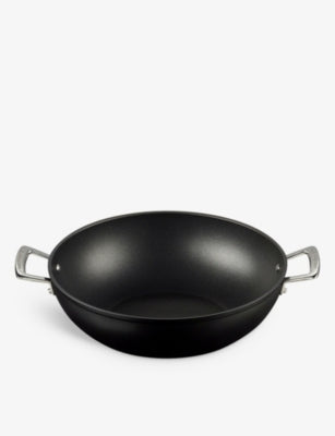 Le Creuset toughened non-stick aluminium wok 32cm, imported from the UK