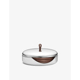selfridges Georg Jensen Sky Leather and Stainless Steel Coasters Set of Four- Buy online at McGrocer