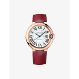 selfridges Cartier Ballon Bleu 18ct Rose-Gold 0.09ct Brilliant-Cut Diamond 0.40ct Sapphire Leather Mechanical Watch- Buy online at McGrocer