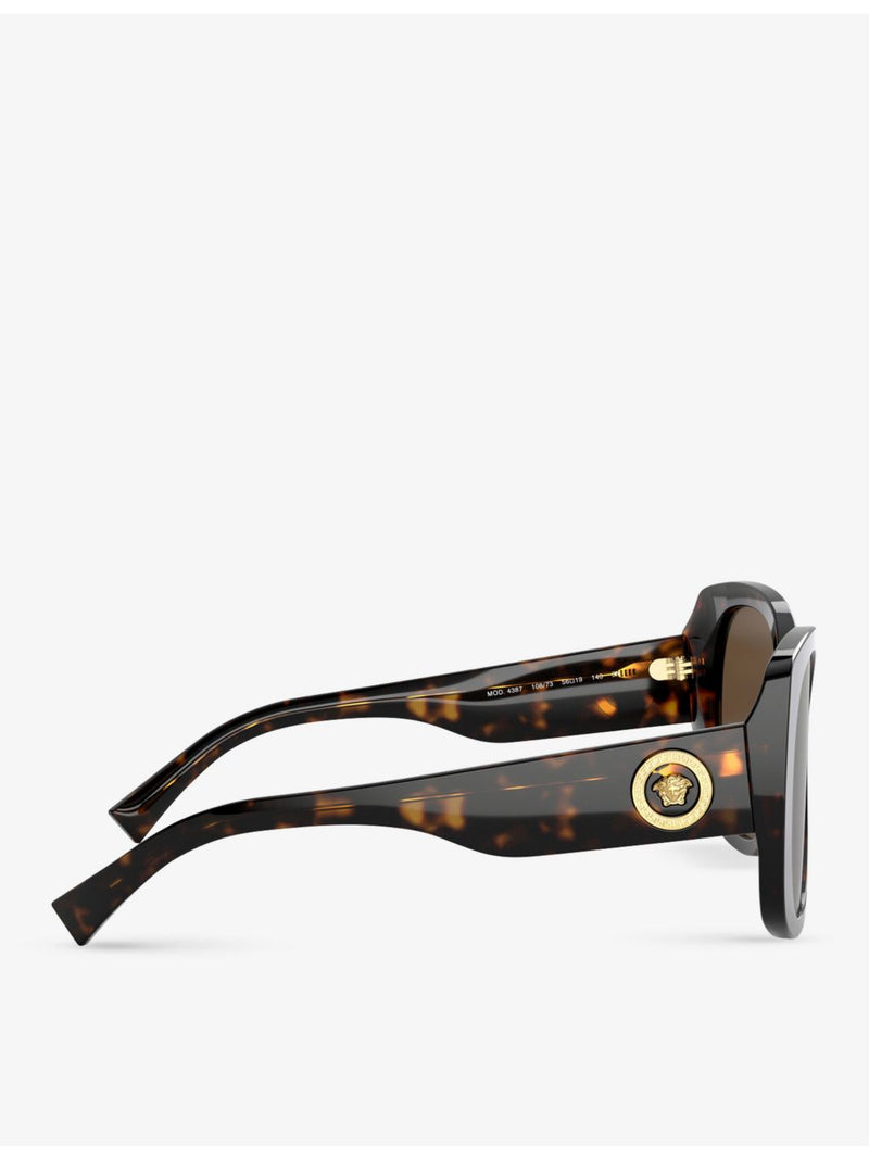 Versace VE4387 square-frame acetate sunglasses with tinted lenses (British brand)