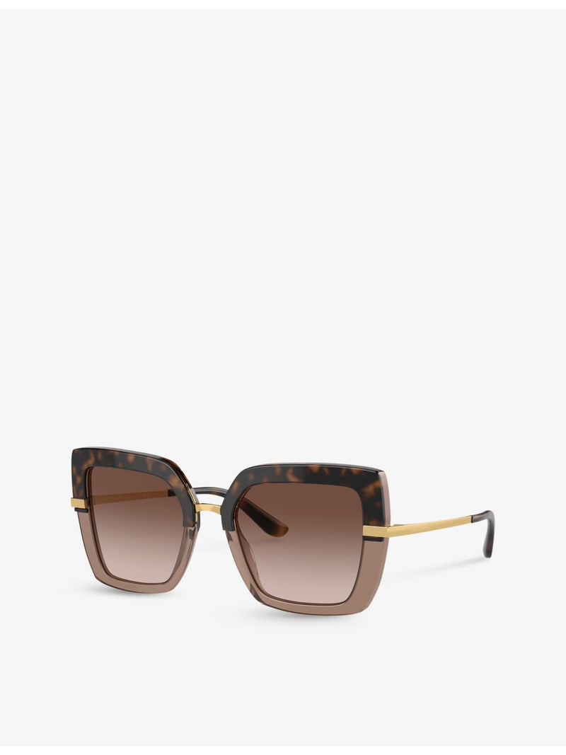 Dolce & Gabbana DG4373 square-frame acetate sunglasses, imported from the UK