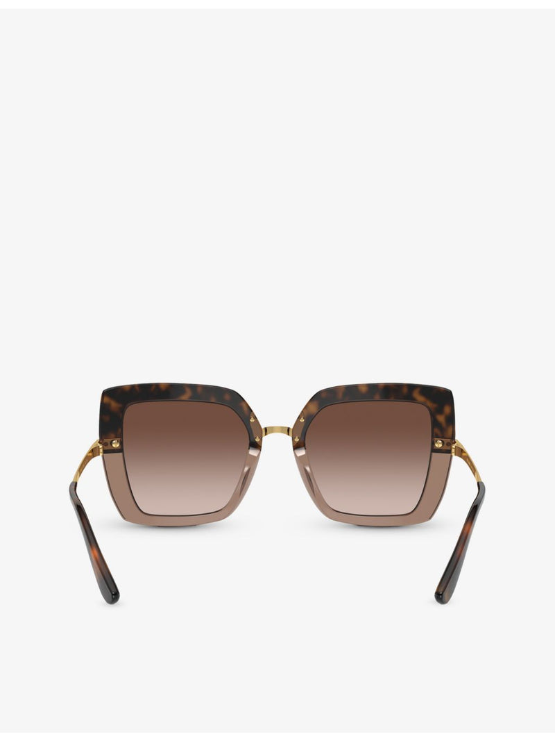 Dolce & Gabbana DG4373 square-frame acetate sunglasses, imported from the UK