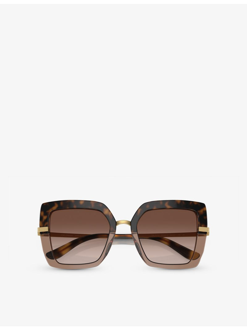Dolce & Gabbana DG4373 square-frame acetate sunglasses, imported from the UK