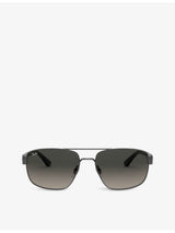 selfridges Ray-Ban RB3663 Aviator-Frame Metal Sunglasses- Buy online at McGrocer
