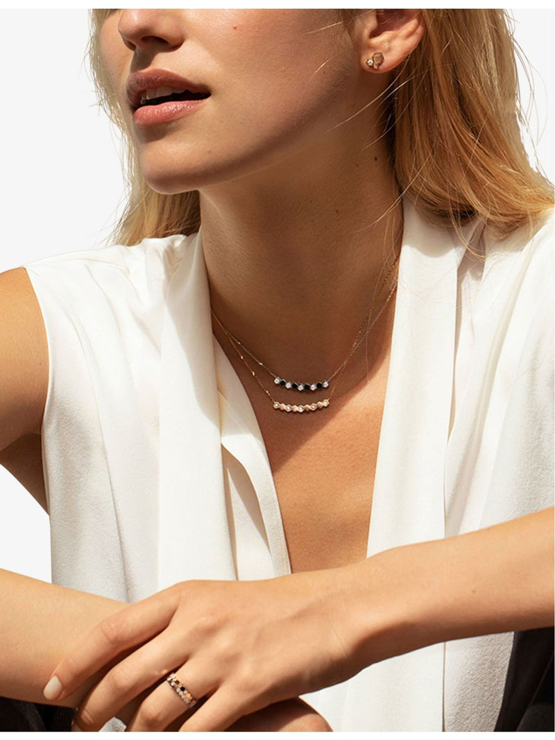 Chaumet bee de Chaumet 18ct white-gold diamond necklace 0.20ct - British product