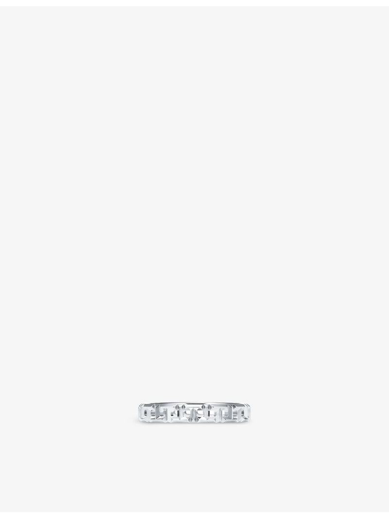 Tiffany T True narrow 18ct white gold ring, UK version