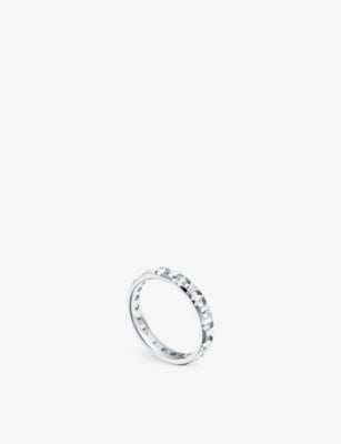 Tiffany T True Narrow 18ct White-Gold Ring