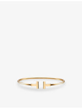 selfridges Tiffany T Wire 18ct Yellow-Gold Bracelet- Buy online at McGrocer