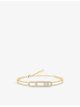 selfridges Messika Move Classique 18ct Yellow Gold 0.65ct Pavé Diamond Bracelet- Buy online at McGrocer