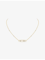 selfridges Messika Move Classique 18ct Gold 0.03ct Diamond Necklace, 45cm- Buy online at McGrocer