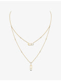 Messika 18ct yellow gold diamond necklace 0.03ct, imported from the UK