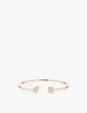 Messika 18ct gold diamond flexi bangle size M (British brand)