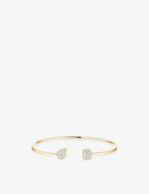 Messika My Twin 18ct Gold and 0.35ct Diamond Flexi Bangle, Size M