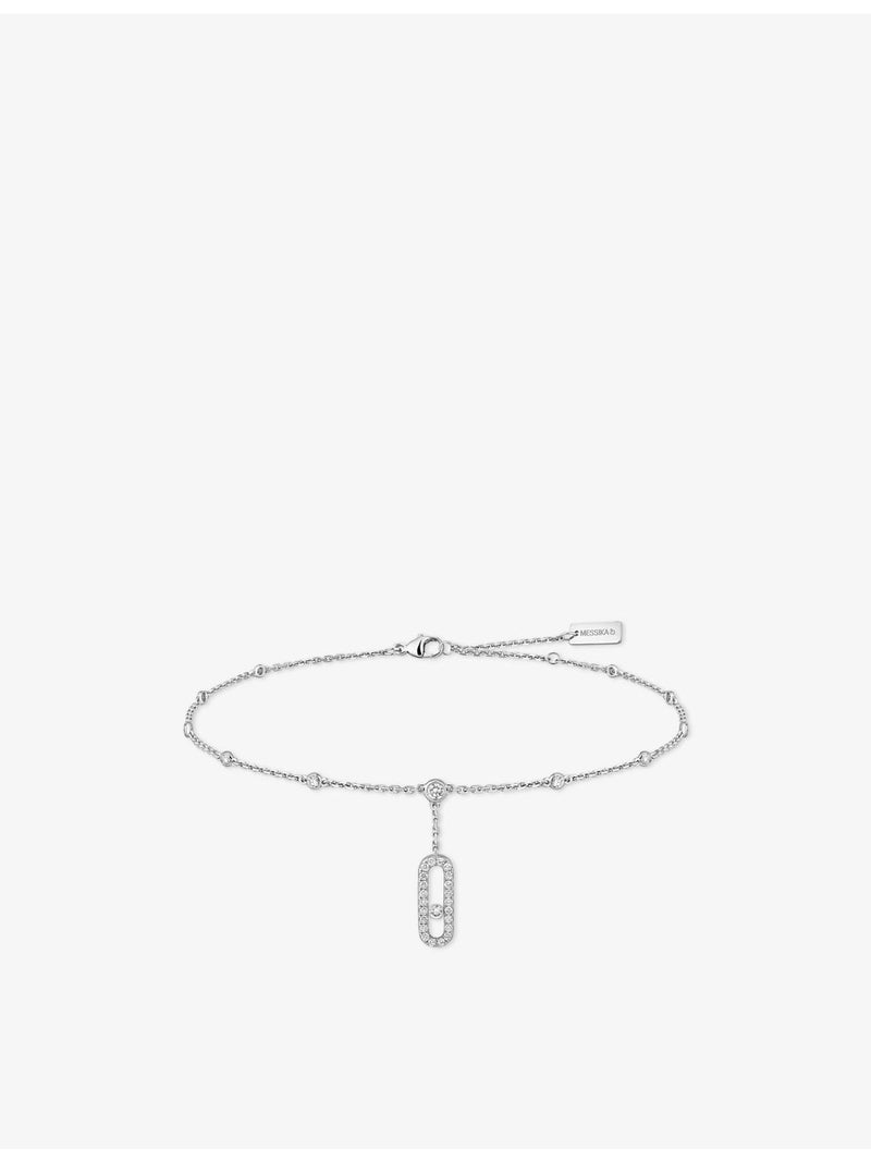 Messika Move Uno 18ct white gold diamond anklet 0.35ct, UK version