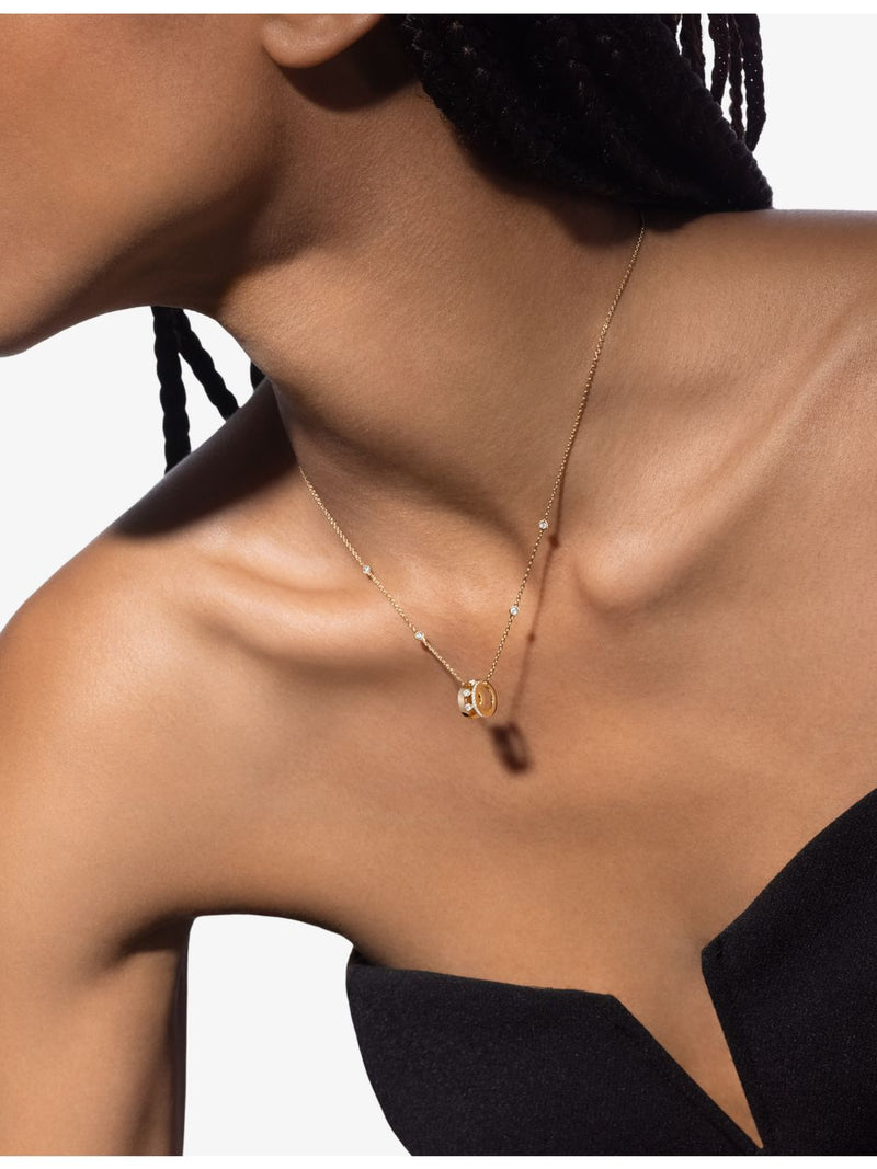 Messika Move Romane 18ct yellow gold diamond necklace 45cm, UK version