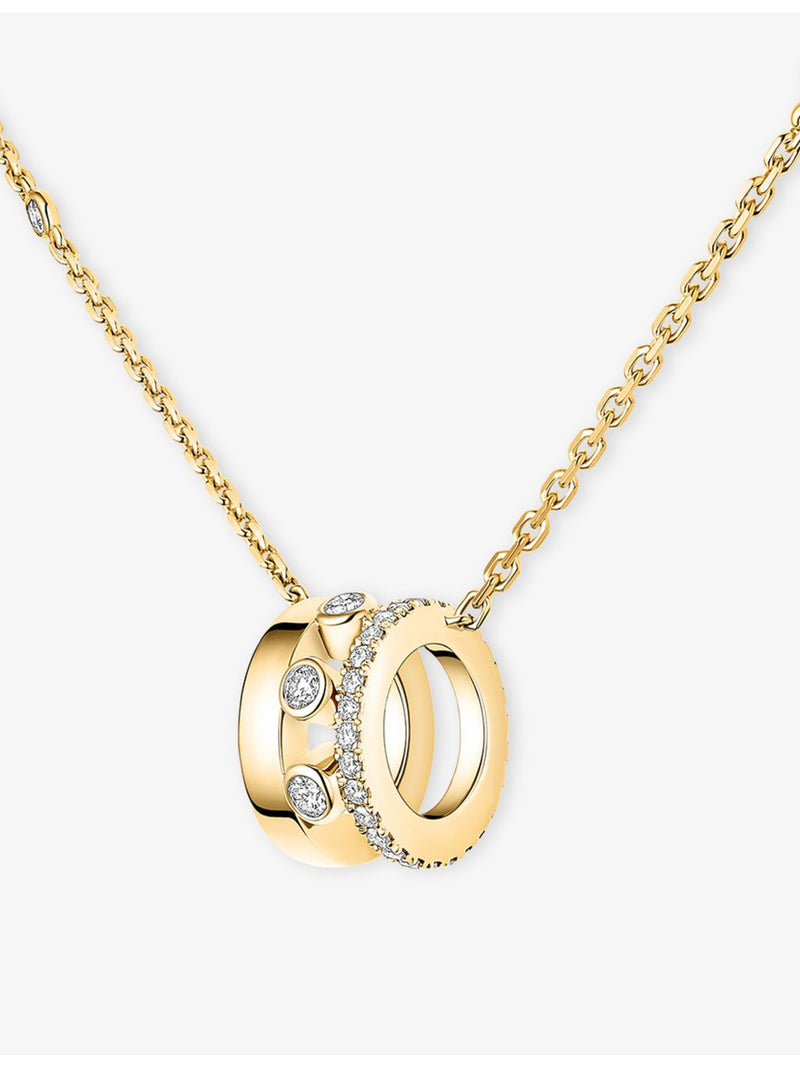 Messika Move Romane 18ct yellow gold diamond necklace 45cm, UK version