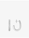 Messika 18ct white-gold diamond hoop earrings - British product