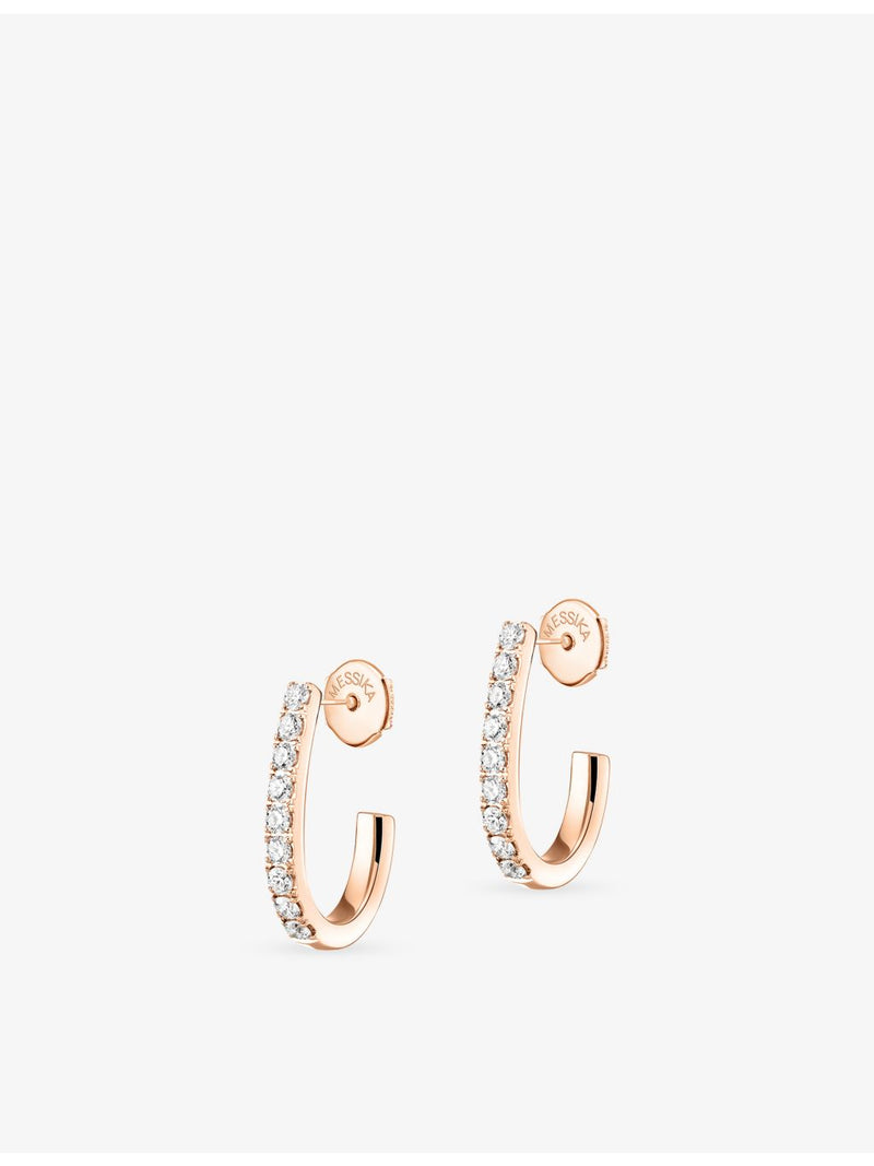 Messika Gatsby diamond hoop earrings 18ct rose gold, UK version