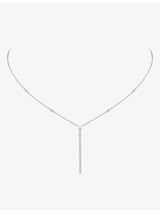 selfridges Messika Gatsby 18ct White-Gold and Diamond Necklace 42cm- Buy online at McGrocer