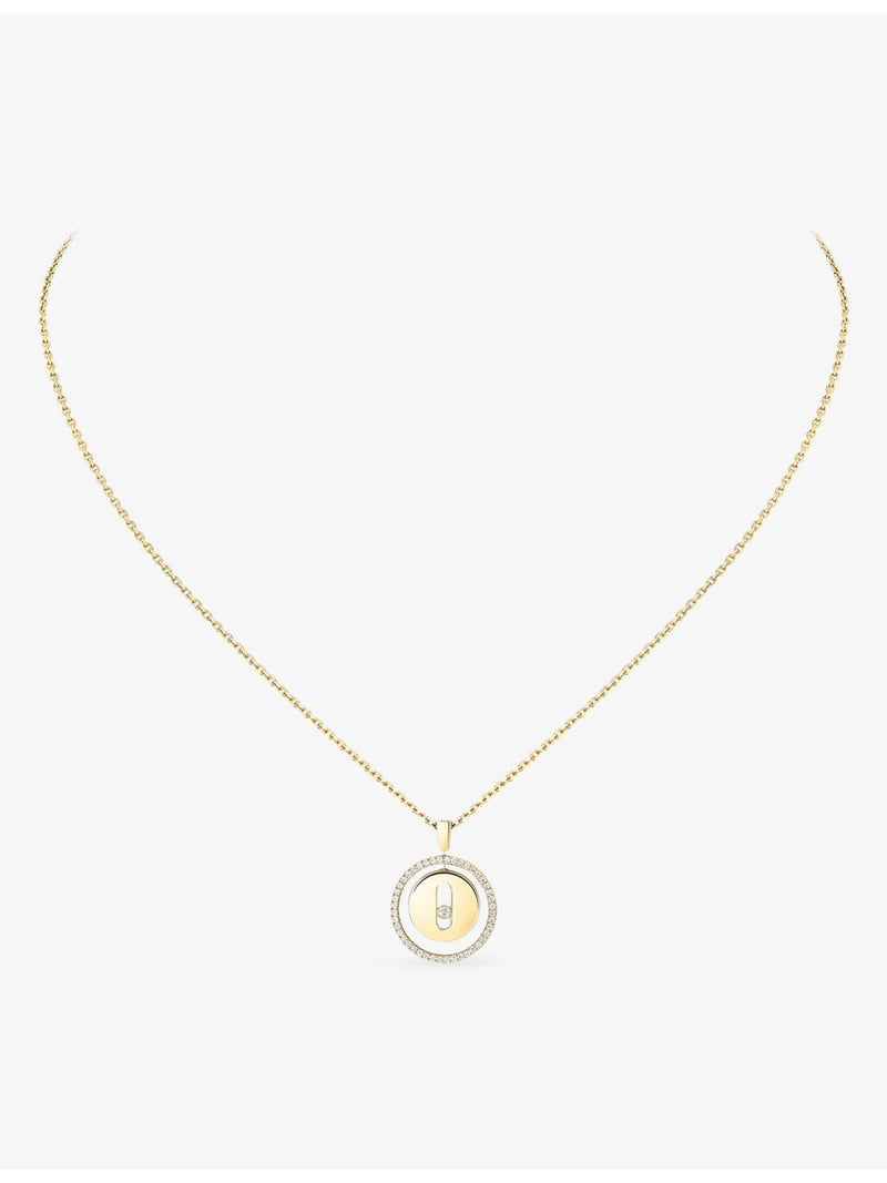 Messika Lucky Move yellow gold diamond necklace 45cm, imported from the UK