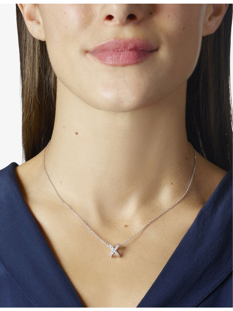 Chaumet 18ct white gold diamond necklace 42cm, UK version
