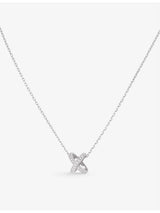selfridges Chaumet Jeux de Liens 18ct White Gold Diamond Necklace 42cm- Buy online at McGrocer