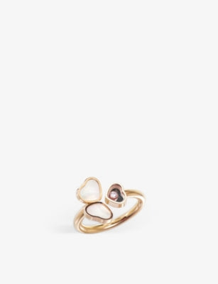 Chopard Happy Hearts Wings ring 18ct rose gold (British brand)