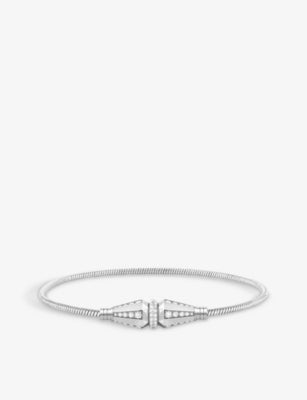 Boucheron Jack de Boucheron Single 18ct White-Gold and 1.04ct Round Diamond Bracelet