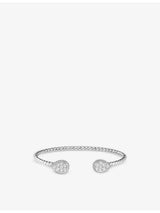 selfridges Boucheron Serpent Bohème Diamants Small 18ct White Gold 0.65ct Round Diamond Bangle- Buy online at McGrocer