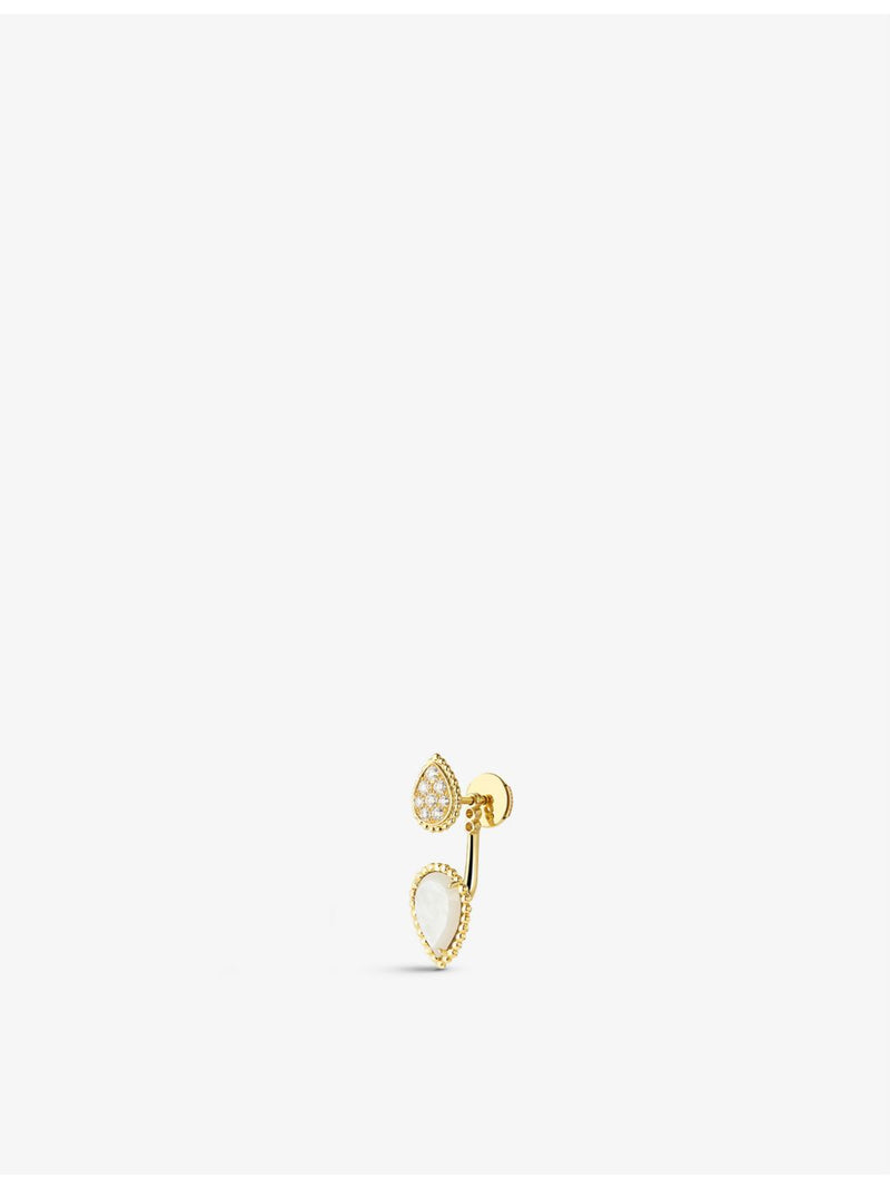 Boucheron Serpent Bohème earring 0.16ct diamond and mother-of-pearl - British product