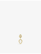 selfridges Boucheron Serpent Bohème 18ct Yellow Gold Diamond and Mother-of-Pearl Single Earring- Buy online at McGrocer
