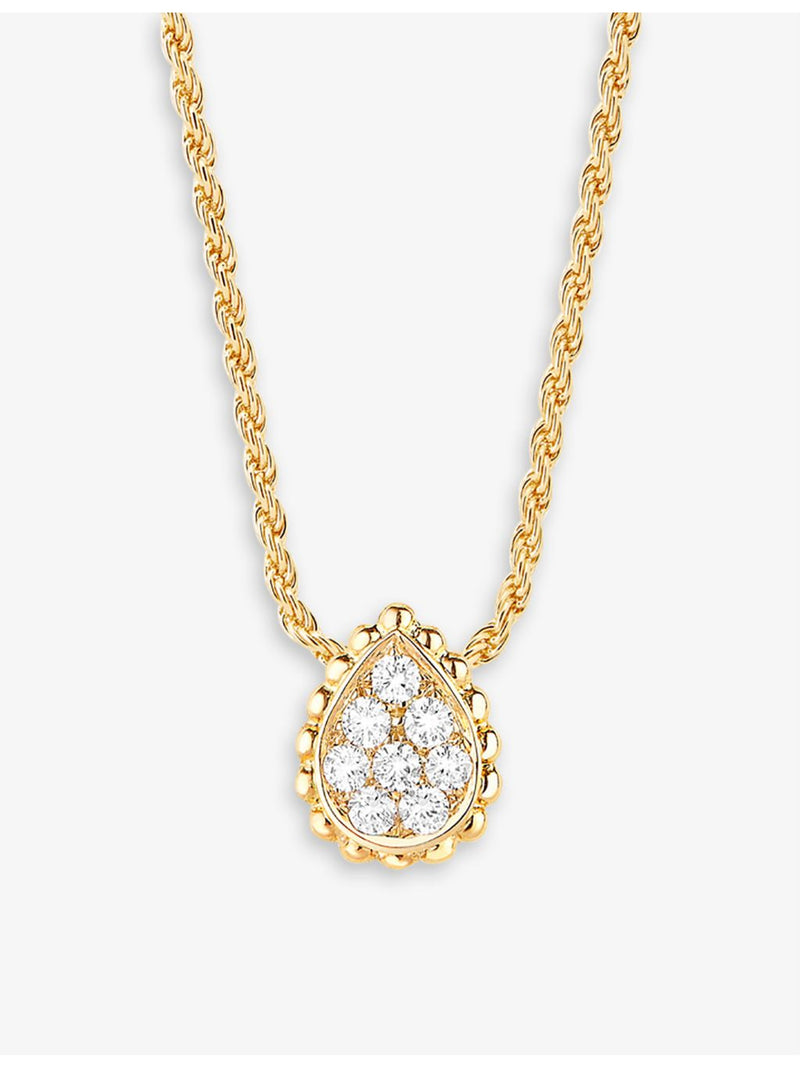 Boucheron Serpent Bohème XS diamond pendant necklace 18ct yellow gold (British brand)