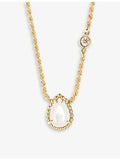 Boucheron Serpent Bohème 18ct yellow gold nacre blanche necklace - British product
