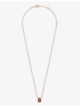 selfridges Boucheron Serpent Bohème 18ct Rose-Gold, Rhodolite and Diamond Necklace XS 9mm- Buy online at McGrocer