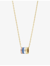 selfridges Boucheron Quatre Blue Edition 18ct Rose-Gold, Yellow-Gold, White-Gold, Ceramic and Diamond Pendant Necklace, 45cm- Buy online at McGrocer