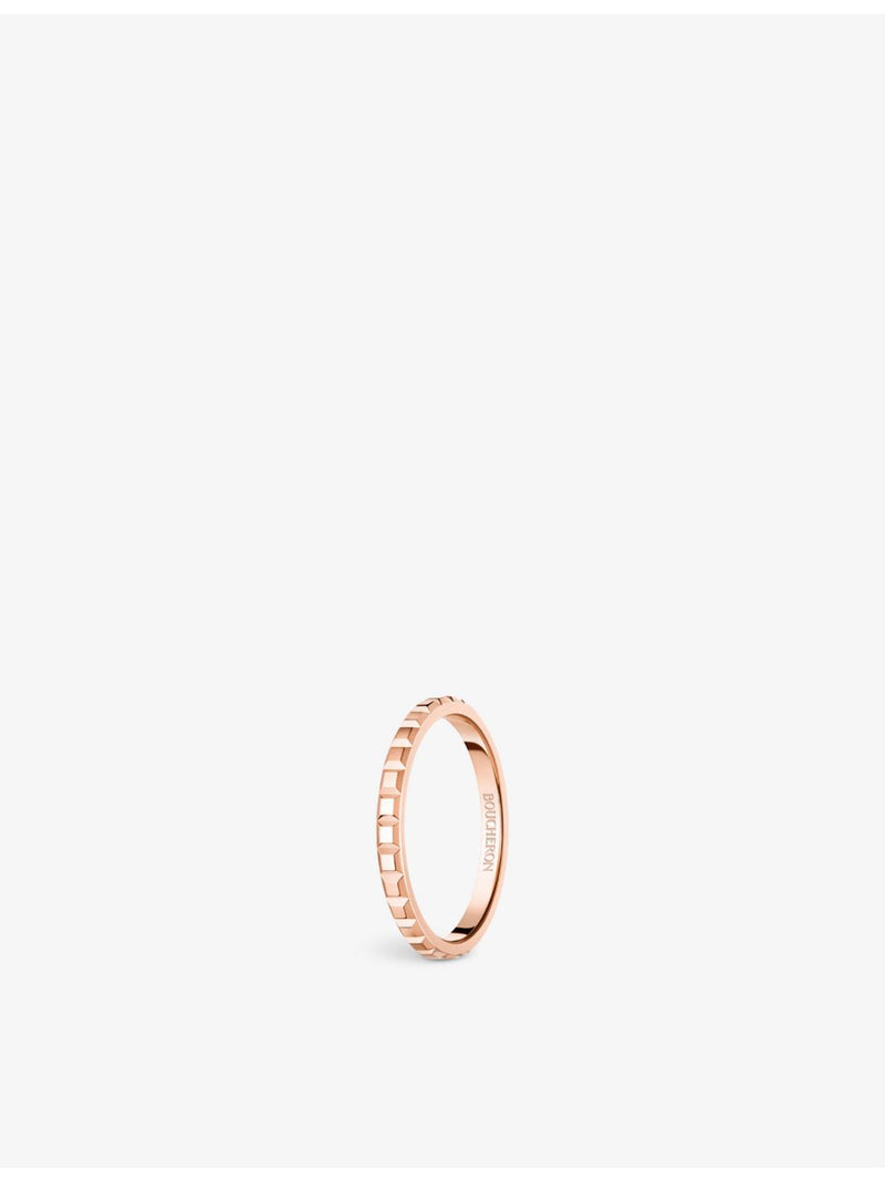 Boucheron 18ct rose gold Quatre Clou ring, imported from the UK