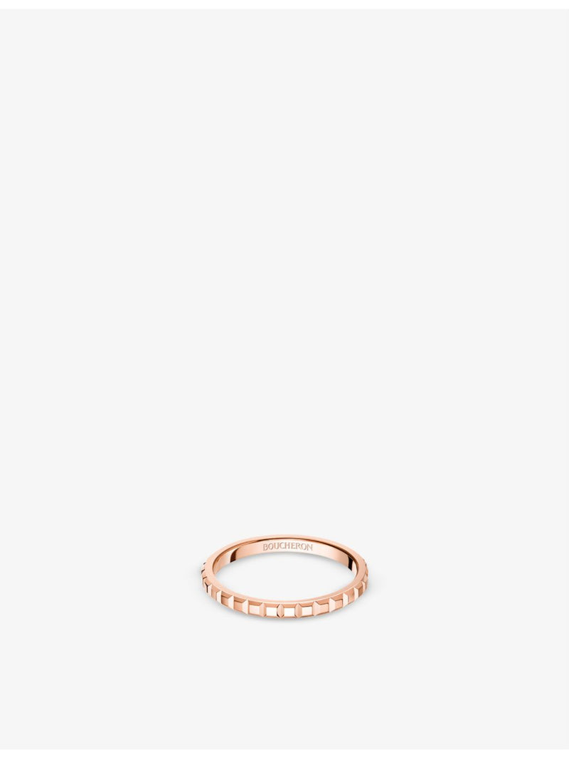 Boucheron 18ct rose gold Quatre Clou ring, imported from the UK