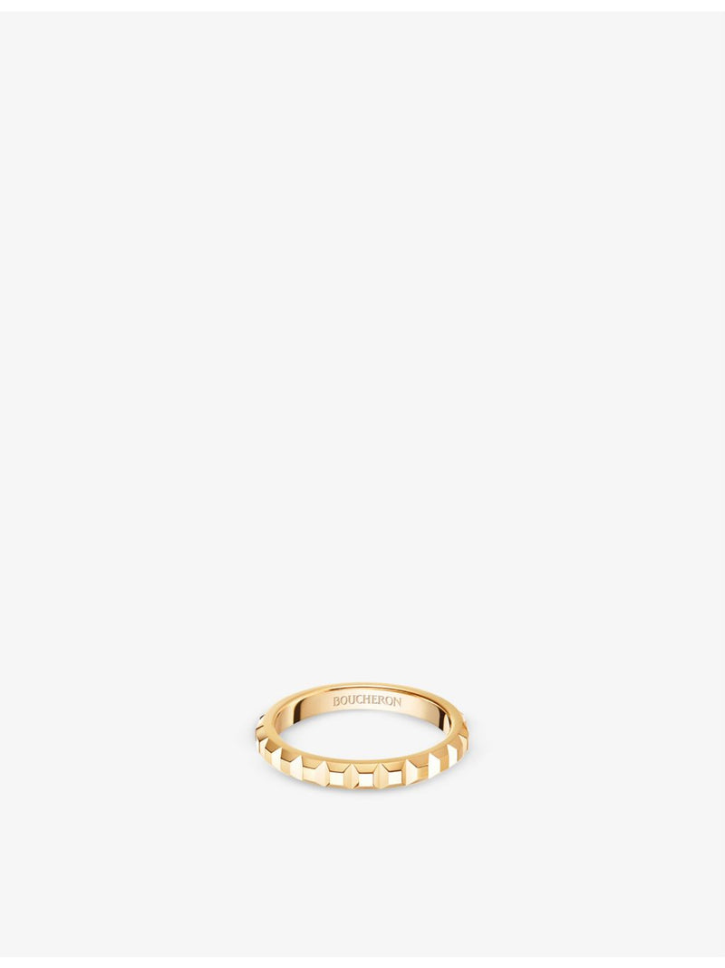 Boucheron Epure 18ct rose gold diamond ring 0.24ct, imported from the UK