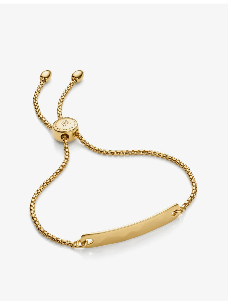 Monica Vinader Havana 18ct gold vermeil friendship bracelet, imported from the UK