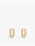 Astley Clarke mini hoop earrings 14ct yellow gold 0.19ct diamonds (British brand)