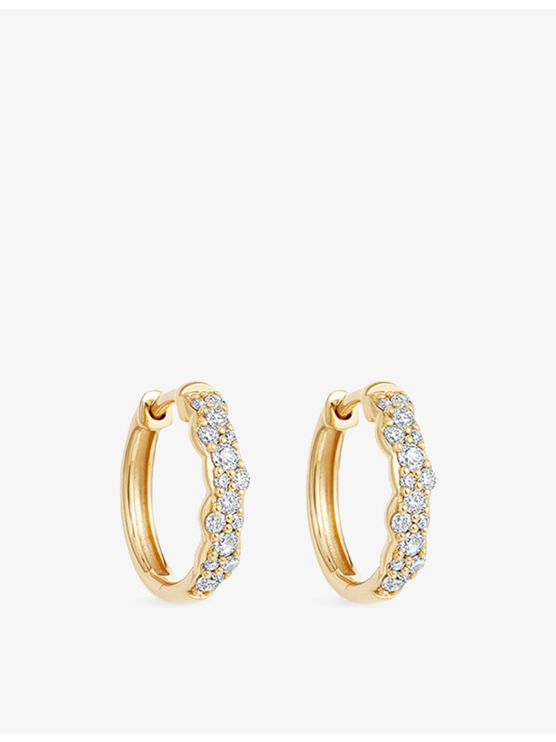 Astley Clarke 14ct yellow gold diamond hoop earrings 0.42ct, UK version
